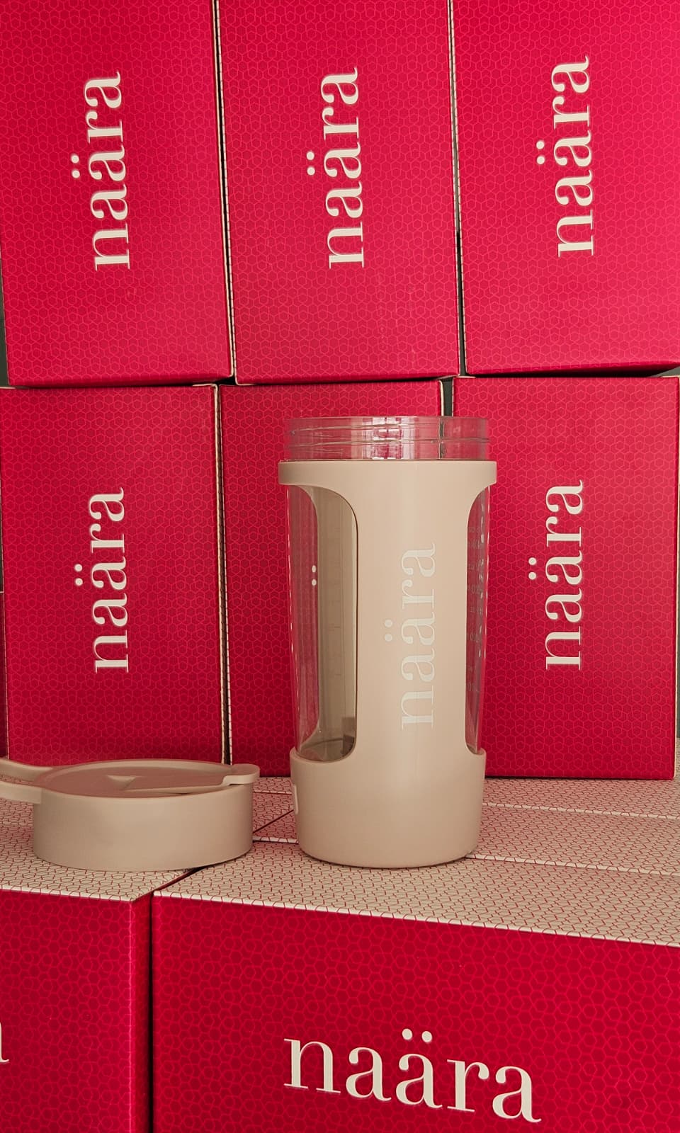 Shaker éléctrique, 650ml Bouteille de Shaker de Protéines avec Boîte à Poudre, Bouteille de Mélangeur de Shake de Protéines Rechargeable par USB avec Poignée pour Le Sport Et Le Fitness (Rose)